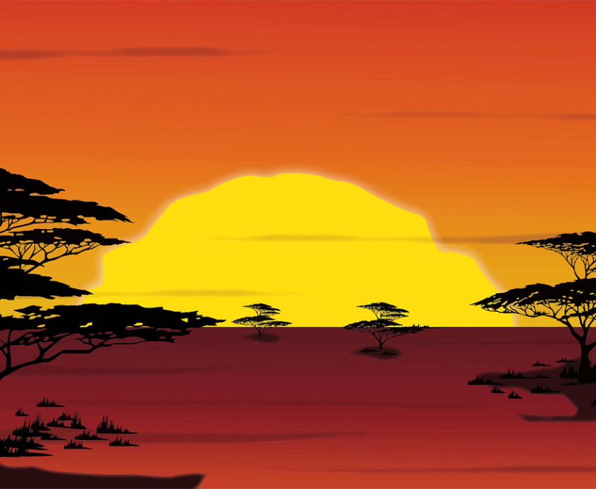 africa, digital art, landscape, nature, savannah, sunset, trees, africa, africa, africa, africa, africa, savannah, savannah, savannah, sunset